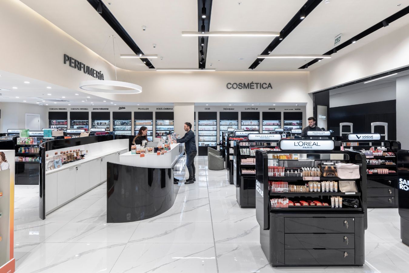 San Roque Pharmacy - Open plan retail layout showing checkout zones and product aisles - Contract Workplaces.jpg